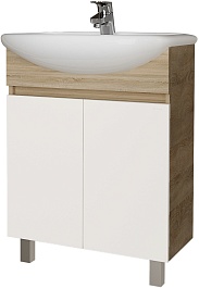 Grossman Мебель для ванной Поло 60 дуб сонома светлый/белая – фотография-4